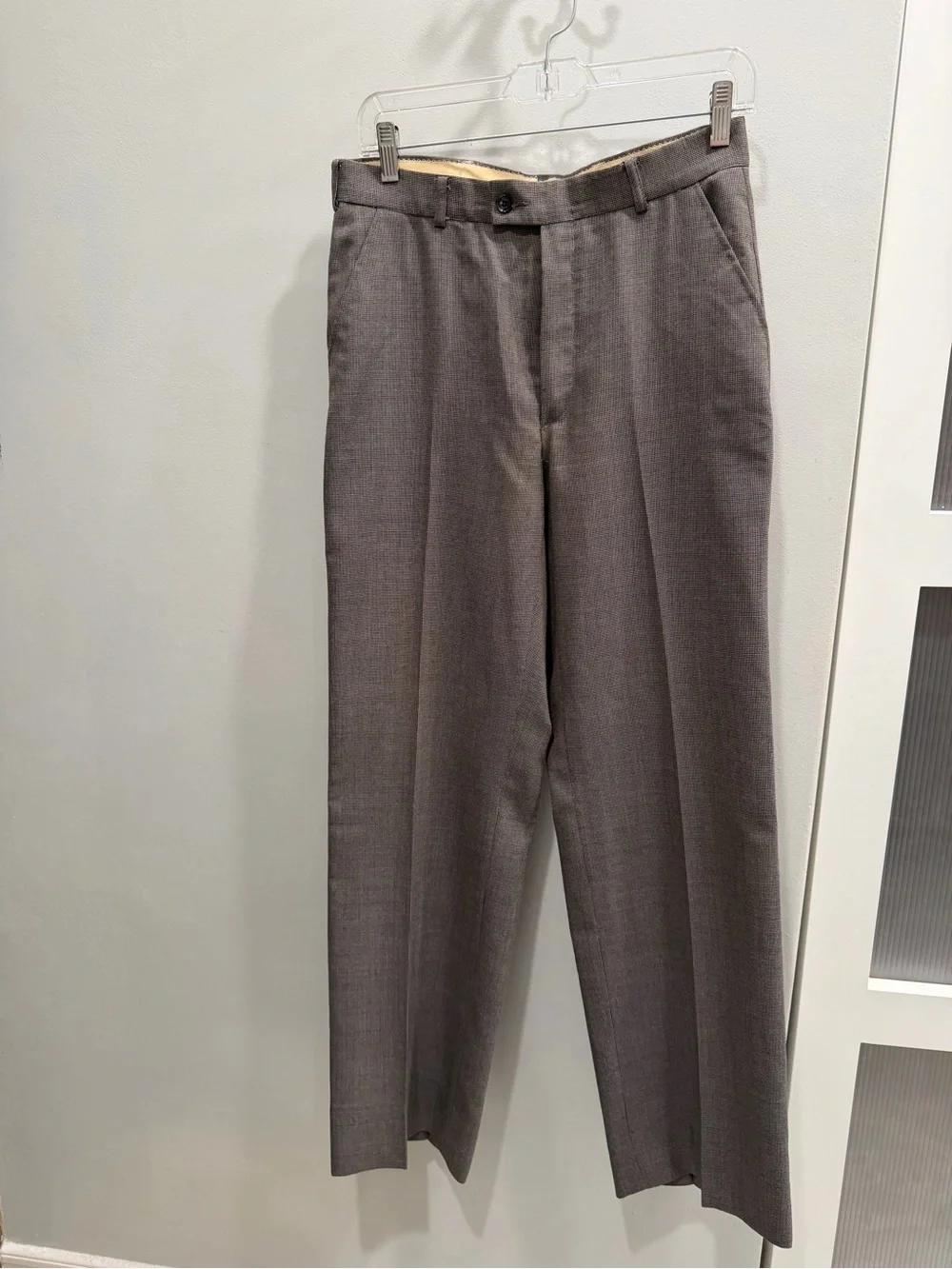 Yves Saint Laurent Men's Taupe/Beige Wool Suit